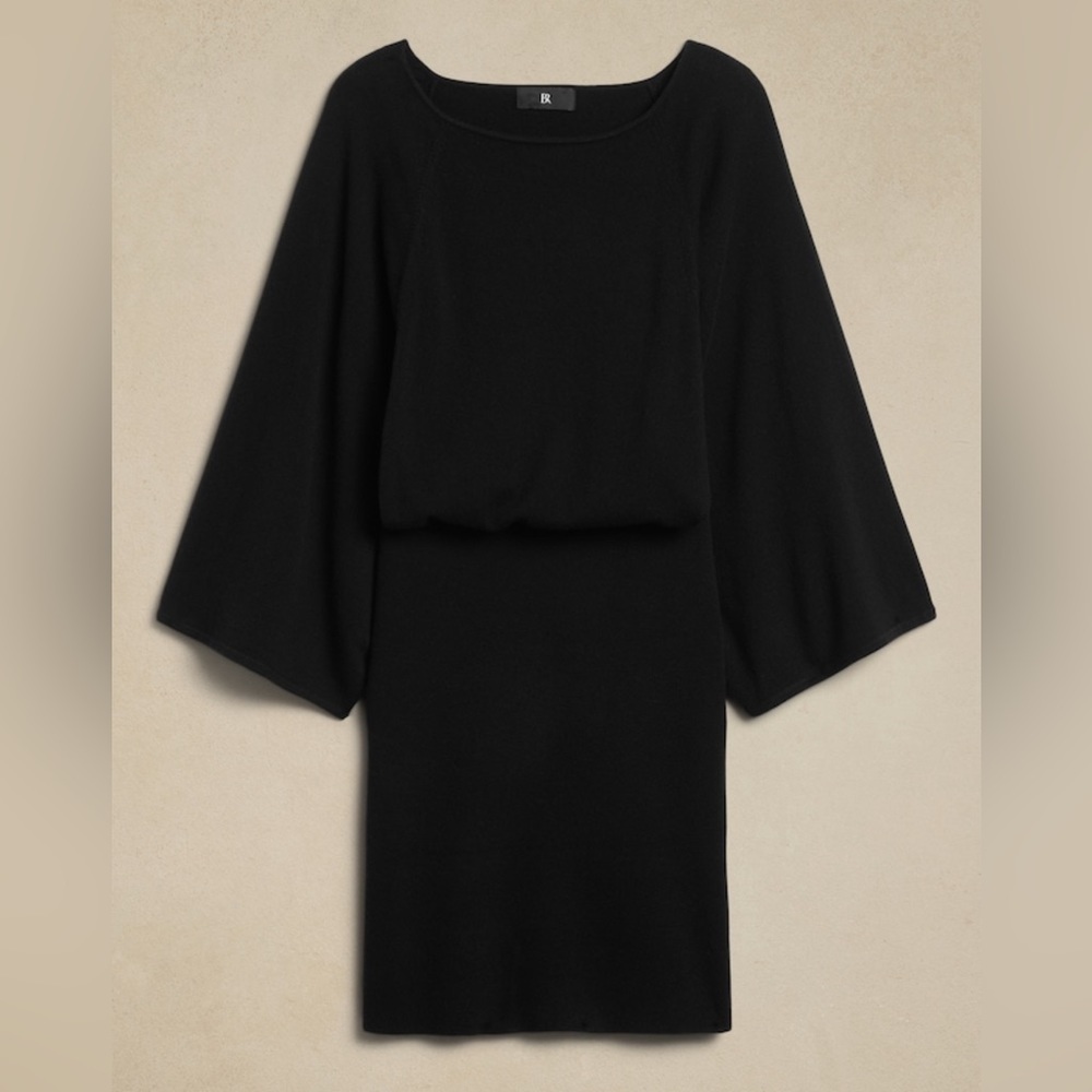 NWT! Banana Republic Black Bethel Merino-Cashmere Sweater Dress - 817321🧤 📞 - Picture 4 of 4